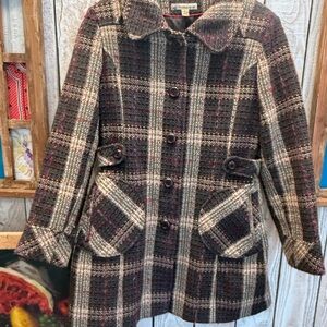 American Rag Multicolor Wool Blend Coat